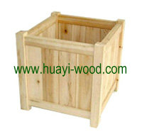 natural wood planter boxes